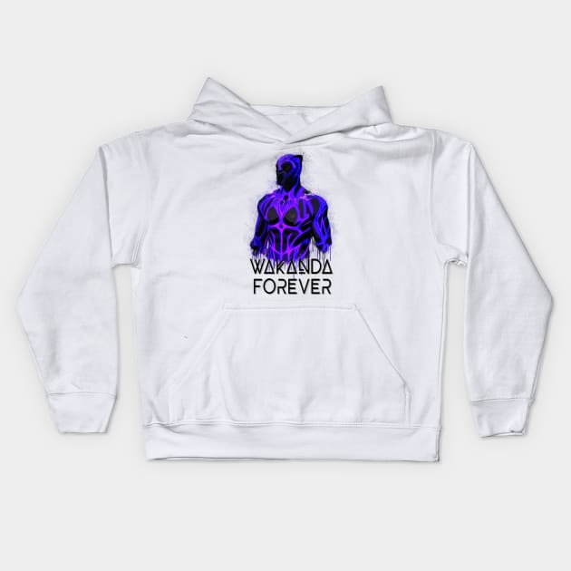 Wakanda Forever Black Panther Kids Hoodie by RaphEmpire